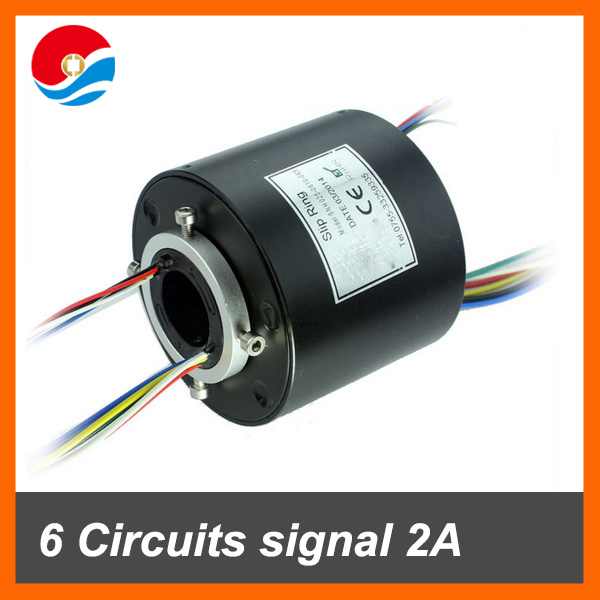 Through bore slip ring 25.4mm(1'') 12 circuits/wires alluminum alloy