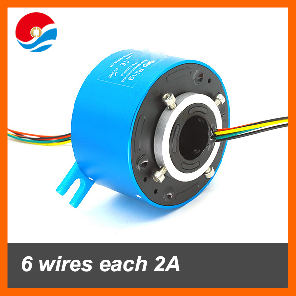 Hot selling slipring 6 wires each 2A with bore size 25.4mm