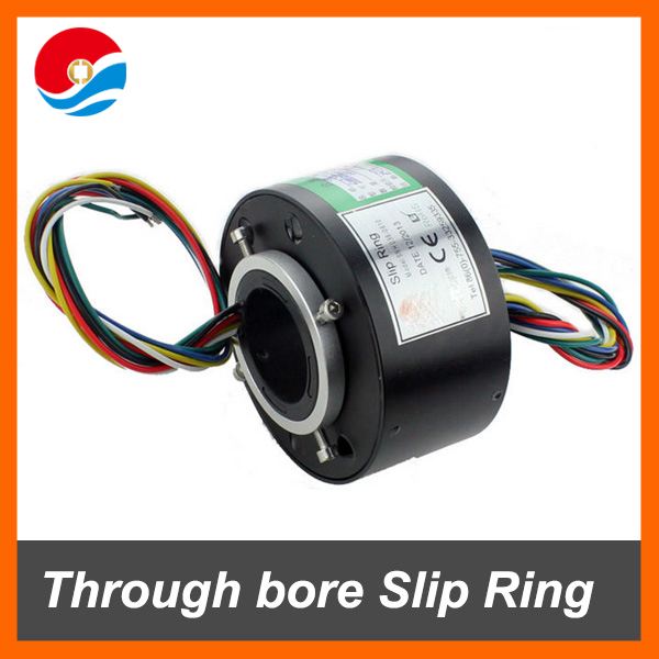300RPM electrical contacts of through bore Slip Ring 6 circuits 10A with hole size 38.1mm