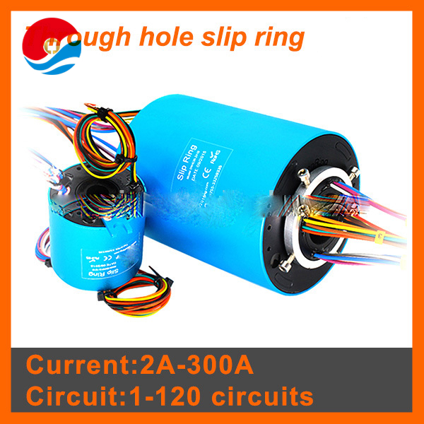 2 - 120电路,2 - 300 a电流通过洞滑环/孔滑环/滑环