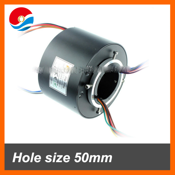 Electrical contacts 12 circuits signal 2A with through bore size 50mm slip ring