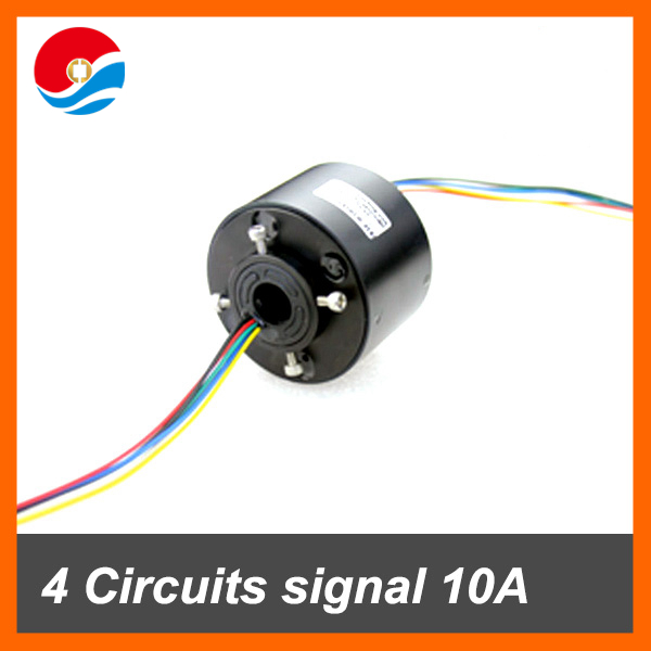 Miniature generator motor used through bore slip ring 4 circuits/wires contact 12.7mm(0.5'') inner size