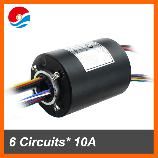 Through hole slip ring assembly 12.7mm hole size 6circuits each 10A and 12 circuits signal