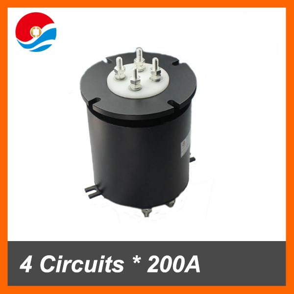 High current slip ring 200A with 4 circuits
