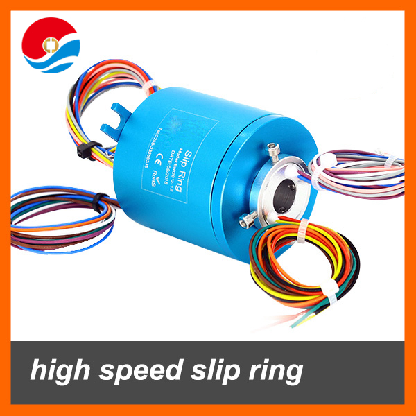 Max 5000RPM high speed slip ring with bore size 12.7mm 12 circuits 2A