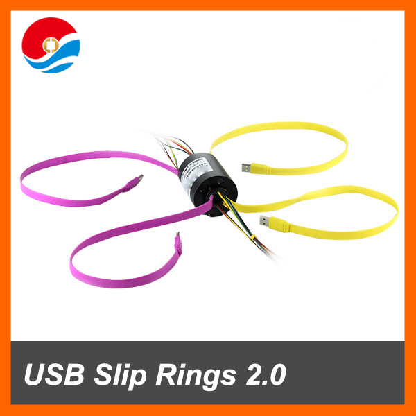 USB Slip Rings 2.0 1394 with through hole