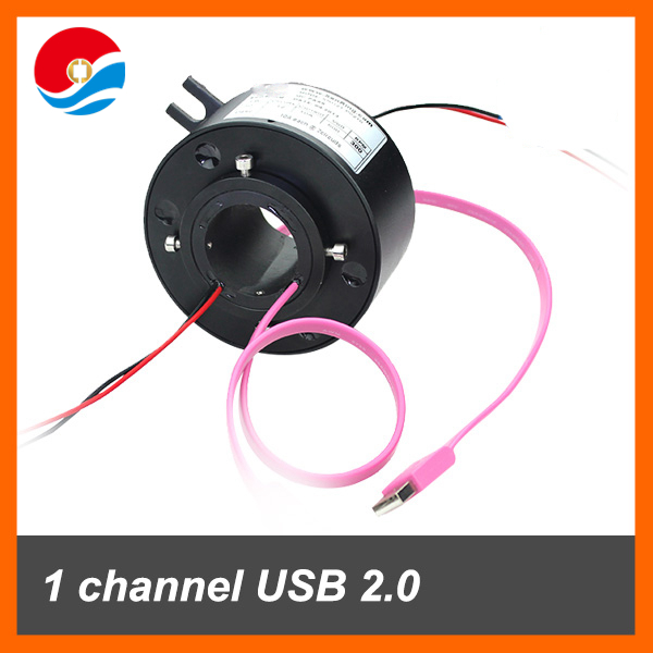 1 channel USB 2.0 with through hole 38mm of USB through hole slip ring