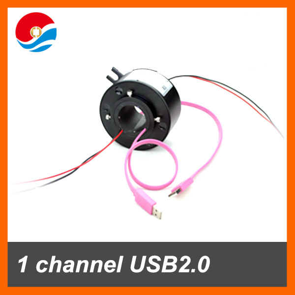 1 channel USB 2.0 with through hole 25.4mm of USB through hole slip ring