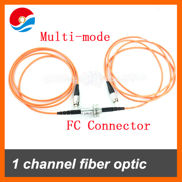 Multimode 1 Channel Fiber Optic Rotary Joint / FORJ of slip rings with FC Connector
