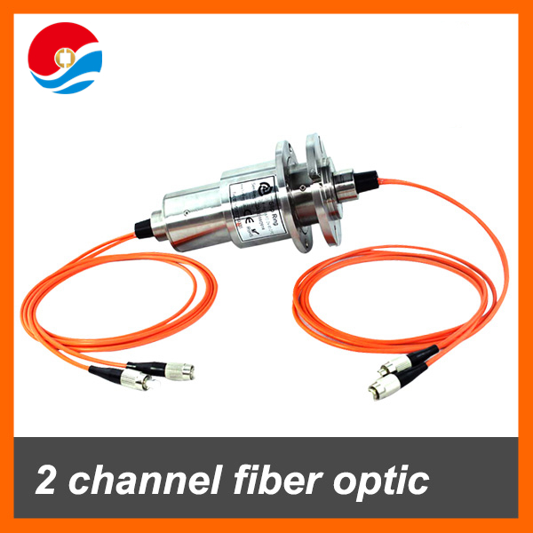 Fiber Optic rotary joint slip ring/ FORJ with 2 channel multimode fiber
