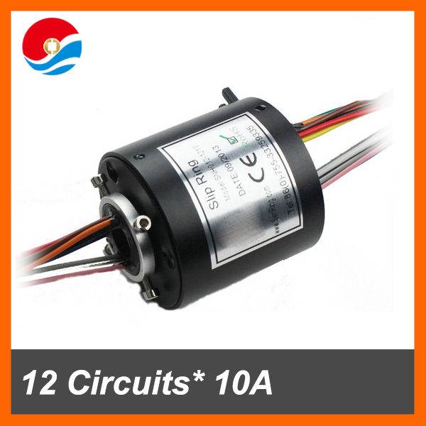 Electronics assembly connector 12 circuits 10A with hole size 12.7mm through bore slip ring