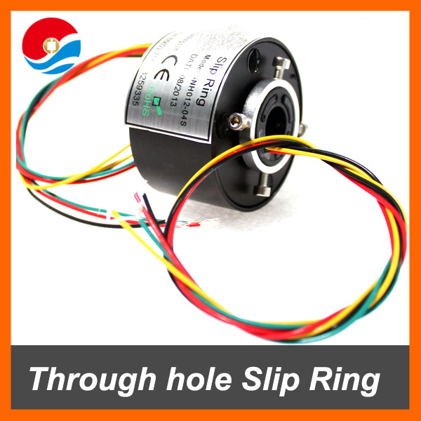 Through hole Slip Ring/rotary joints 12.7mm hole size with 4 circuits CE,ROHS certificated