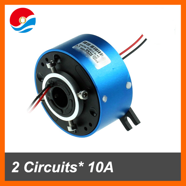 Mini through hole slip ring 2 wires 10A with bore size 12.7mm