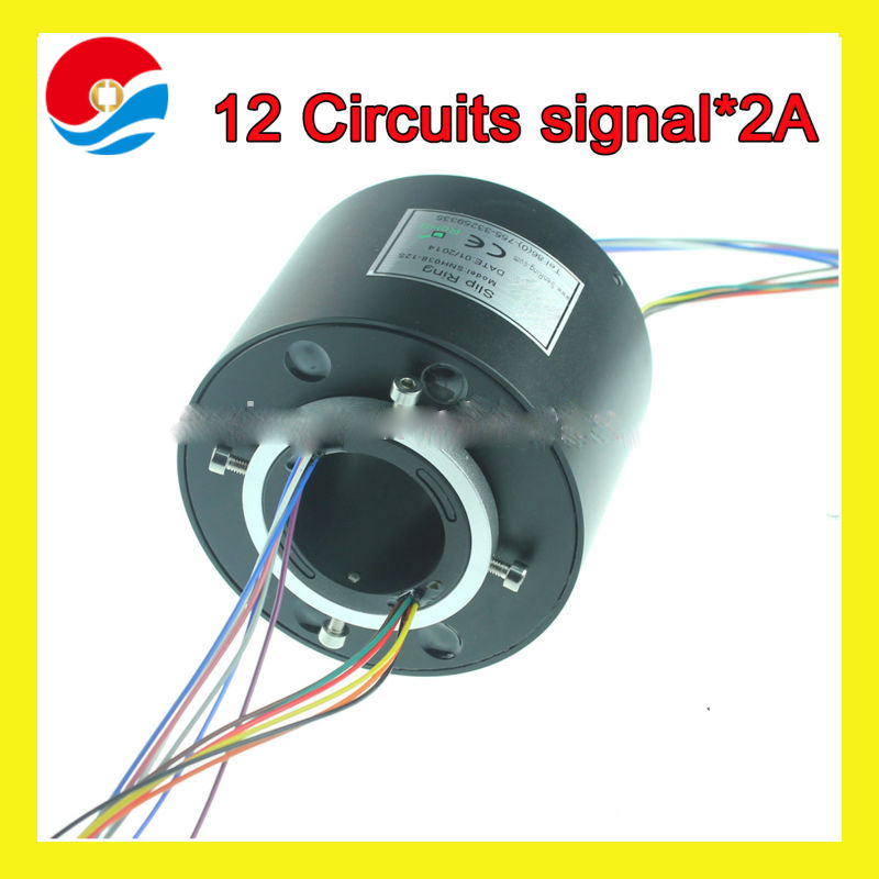 12 circuits/wires signal with hole size 1.5''(38.1mm) through hole slip ring