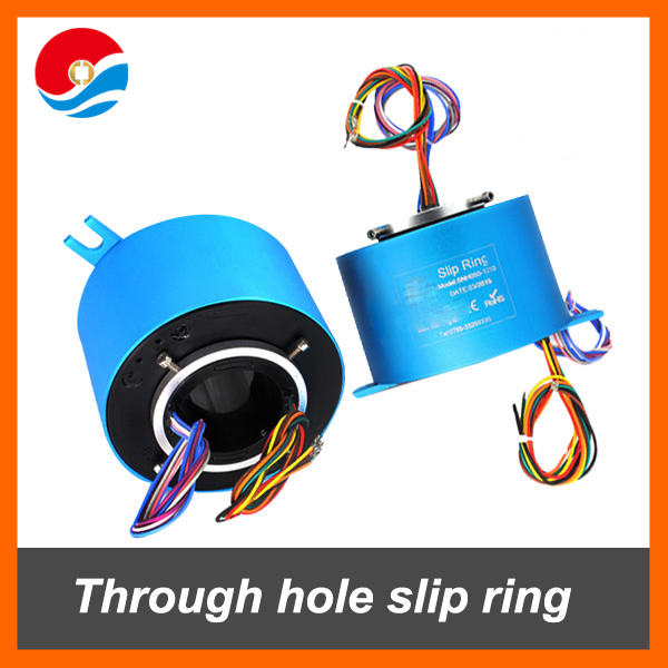 Through hole slip ring bore size 38.1mm(1.5'') 2-56 wires/circuits 380VAC 600Rpm