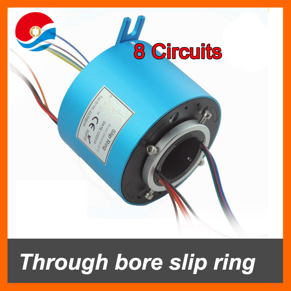 Through bore slip ring 8 wires each 10A with hole size 38.1mm, OD 99mm