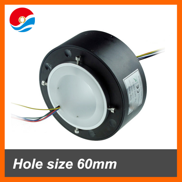 large hole size 60mm 2wires/circuits10A of through bore slip ring